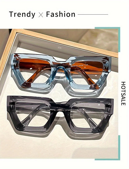 Y2K Oversized Clear Lens Glasses with Leopard Print Frame, Blue Light Blocking, Fashionable Accessory for Casual Attire