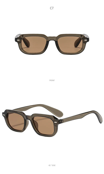 Small Square Eyewear Computer Glasses Frame Women Men Anti Blue Light Blocking Sunglasses Outdoor Zero-power Spectacle Eyeglass