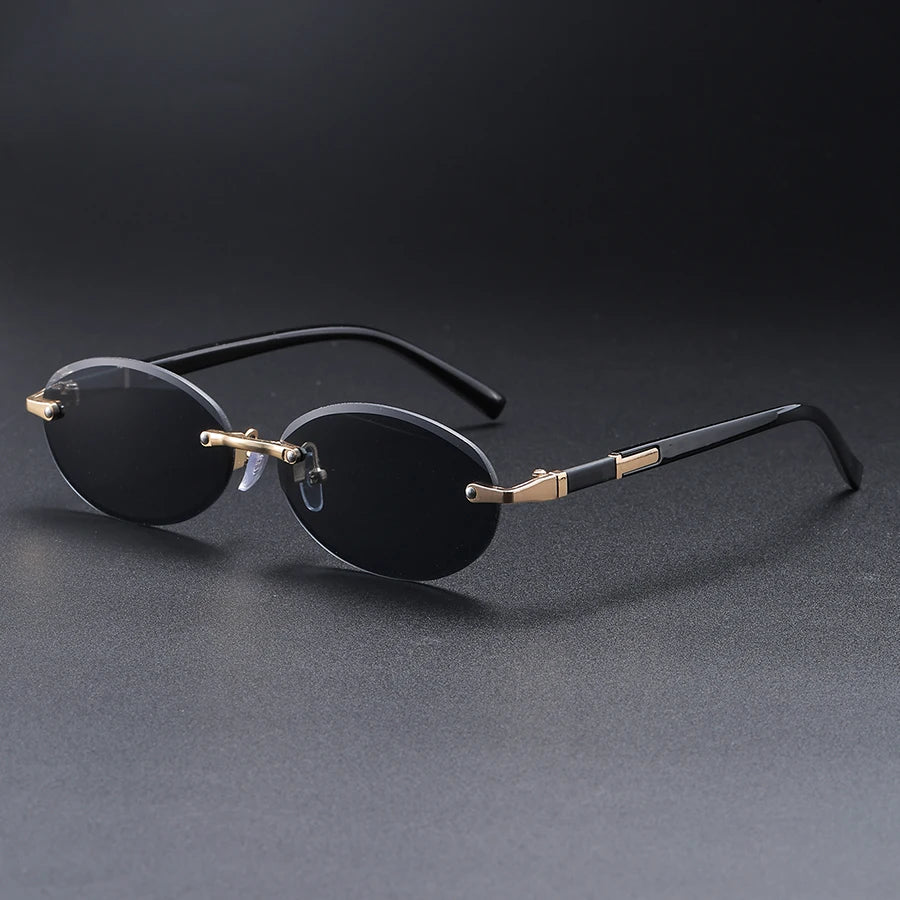 5-pack Elliptical Frameless Multicolor Fashion Trendy Women's Glasses, Essential for Trendsetters