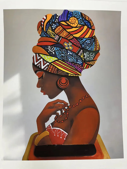 Abstract Figure Canvas Painting African Women Portrait Posters And Prints Wall Art for Living Room Home Decor Picture No Frame