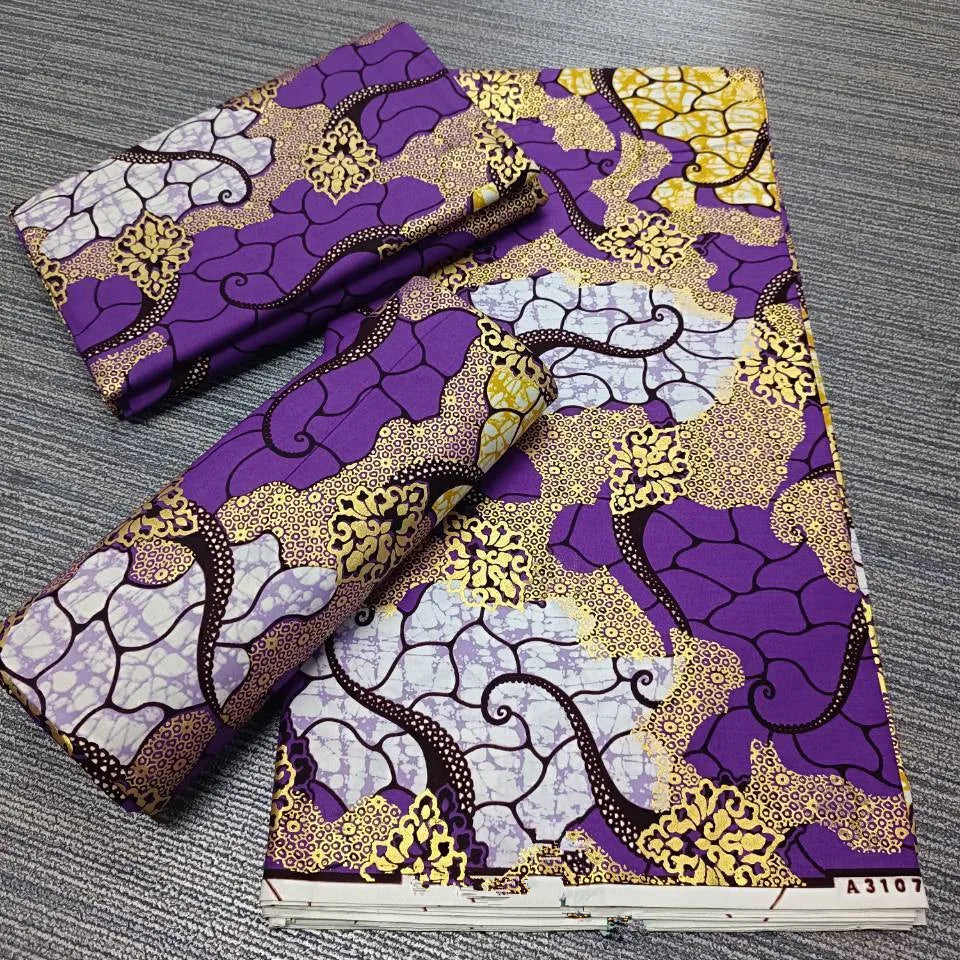 2022 New Hot Sale African Wax Fabric Cotton Material Nigerian Ankara Block Prints Batik Dutch High Quality Sewing Cloth