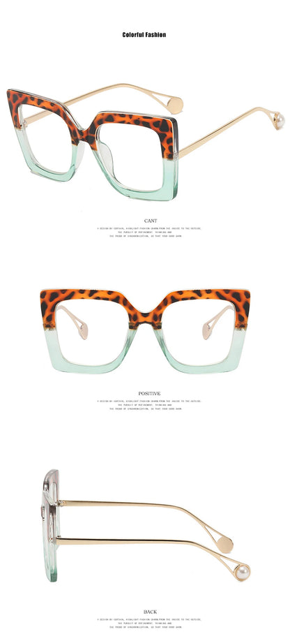 Vintage Transparent Square Glasses Frame Women Men Clear Glasses Optical Eyeglasses Frame Lens Spectacle Frame Unisex Anti Blue