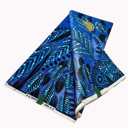 New Glitter Grand Golden Wax Fabric Cotton Ankara Golden Wax Flash Gold Print SUPER High Quality Sprinkle African Wax Fabric