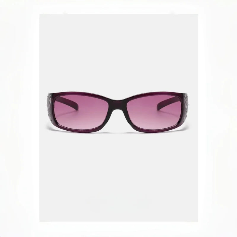 New Printed Diamond Studded Retro Cat Eye Women's Sunglasses Personalized And Trendy Outdoor Sun Protection Sunglasses
