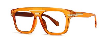 Anti Blue Light Oversized Clear Glasses Brand Designer Square Transparent Green Eyeglasses Large Frame Reading Glasses UV400