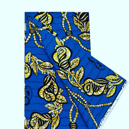 New Super Tissu Ankara Good Real Prints African Wax Fabric Soft Pagne Cotton Material Kente 6YARDS Stuff Blue Batik For Sew