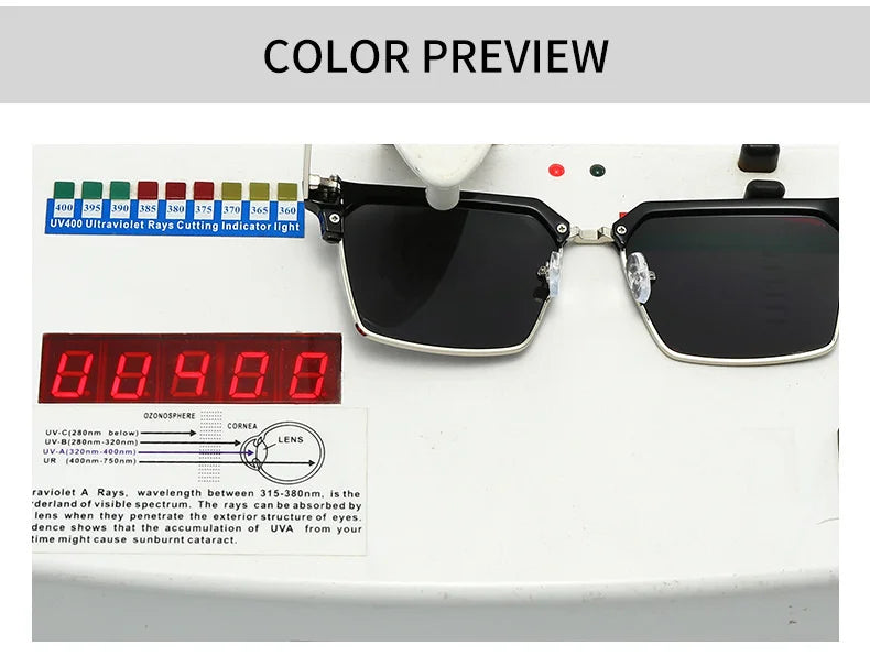 LOERHUNAR Brand Design Luxury Square Myopia Sunglasses Men Women Fashion Shades UV400 Vintage Optical Prescription Glasses