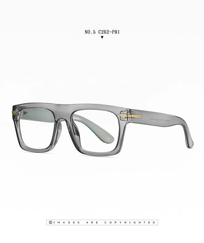 AUECMOI Vintage Men Square Glasses TR90 Frame Myopia Customizable Prescription Anti Blue Ray Optical Photochromic Eyeglasses