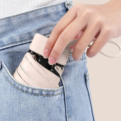 UV Protection Pocket Umbrella Waterproof Compact Mini Folding Umbrella Lightweight 50% UV Portable Travel Umbrella Couple