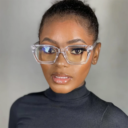 Retra Square Concave Frame Clear Lens Glasses Ultra Light Myopia Nerd Spectacles Degree 0 -0.5 -1.0 -2.0 -3.0 -4.0 to -6.0