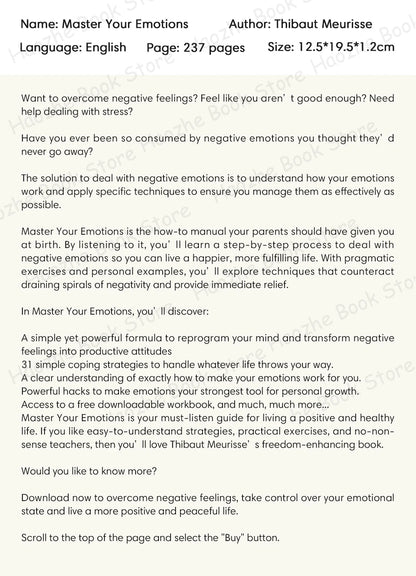 Master Your Emotions / Master Your Thinking / Master Your Beliefs Motivational Self-Help Series English Book Paperback