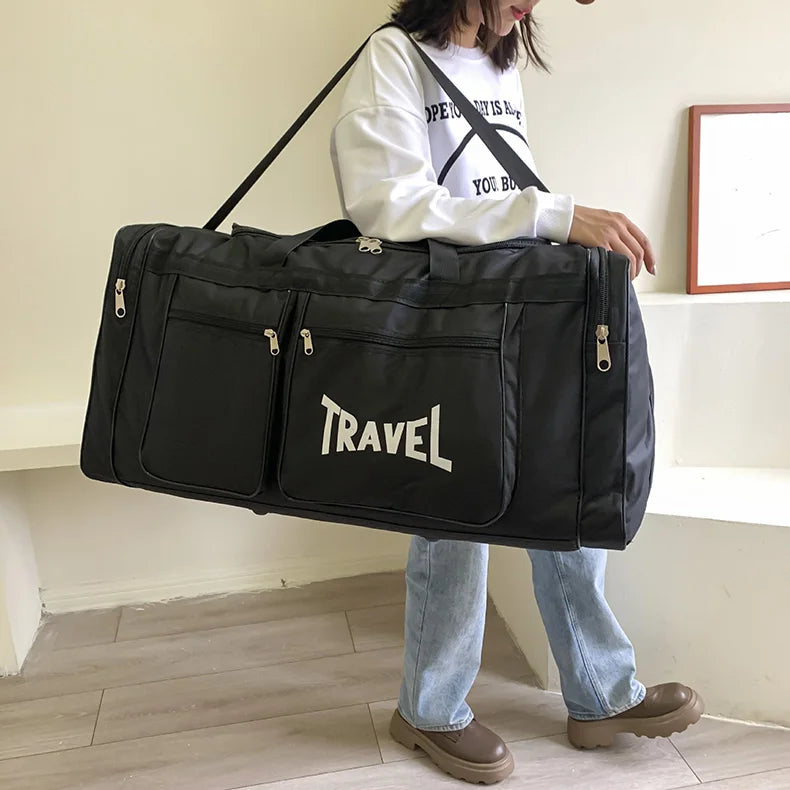 Travel Bag Foldable Large Capacity Waterproof Business Sports Handbag Wear-Resistant Portable Multifunction Duffel Bags Y36A