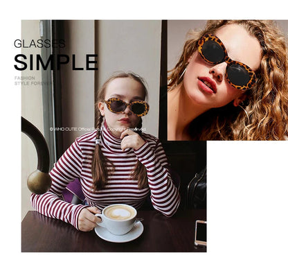 WHO CUTIE 2024 Goggles Oval Sunglasses Men Women Brand Designer 90S Colorful Retro Round Frame Kurt Cobain Shades Sun Glasses UV