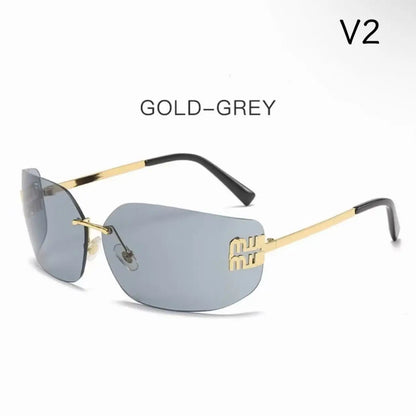New Fashion Brand Sunglasses Retro Small Frame Woman Man Metal Cat Eye Glasses Shades UV Protection Sun Glasses with Box