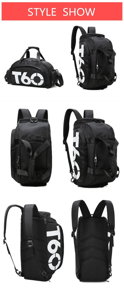 Fitness Bag Oxford Dry Wet Gym Bag Large Capacity Fitness Training Bag Shoe Compartment Wear-resistant for Men Women