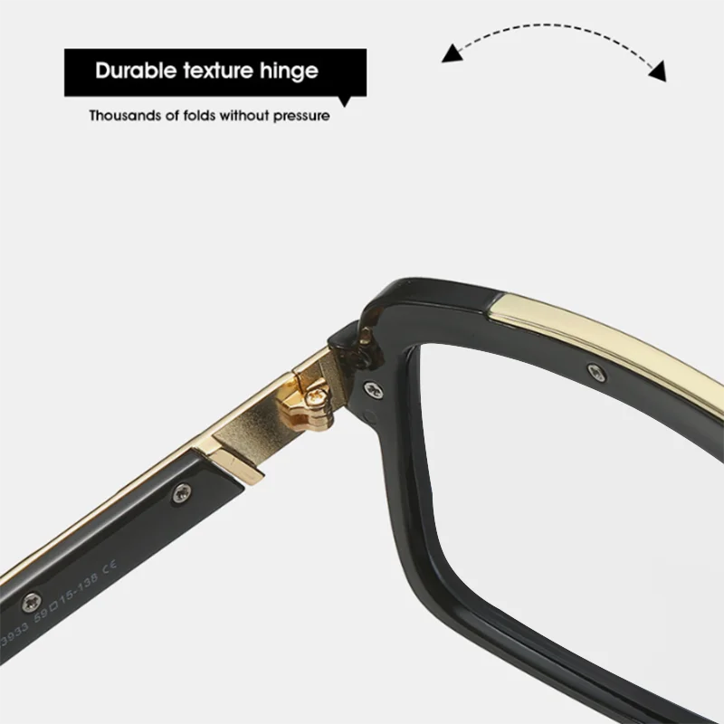 150mm Square Large Frame Reading Glasses Men Women Finished Anti Blue Light Prescription Optical Glasses Customized Diopter +1.5
