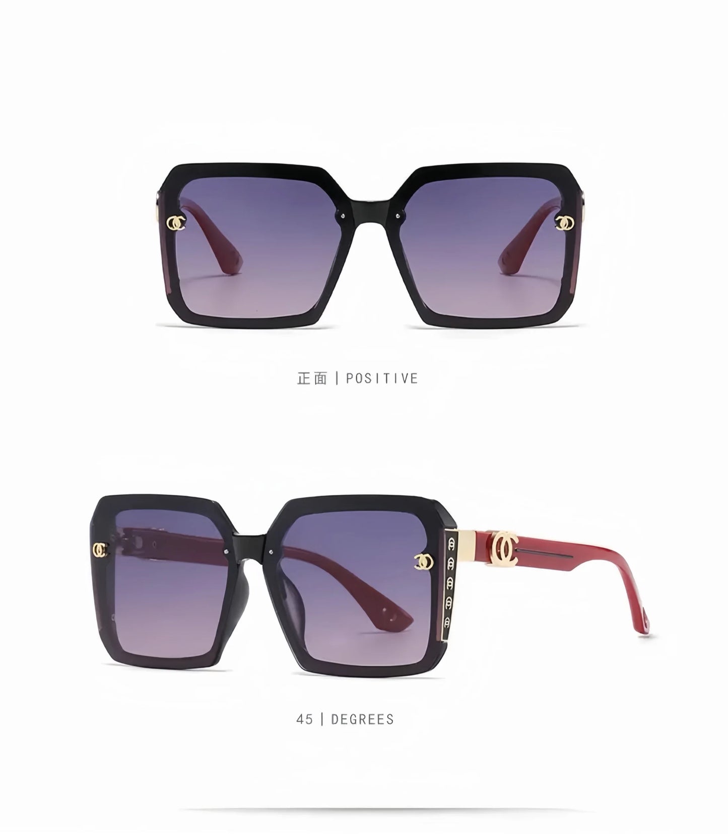 1 Pair of Classic and Fashionable Sunglasses, Personalized Uv Protection Sunglasses, Women's Polarized Sunglasses (with Leather Case), a Gift for Elders and Girlfriends