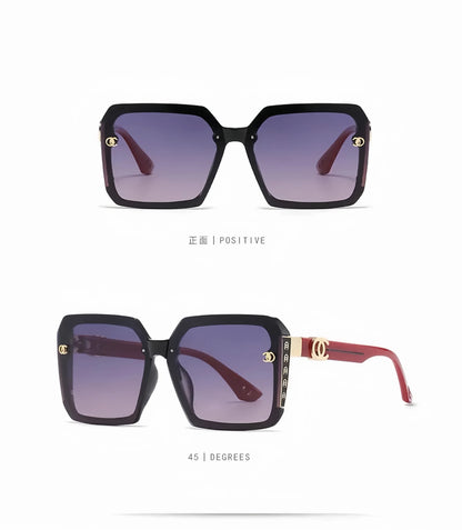 1 Pair of Classic and Fashionable Sunglasses, Personalized Uv Protection Sunglasses, Women's Polarized Sunglasses (with Leather Case), a Gift for Elders and Girlfriends