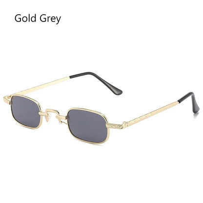Retro Rectangle Sunglasses Women Brand Designer Small Metal Frame Square Punk Sun Glasses Men Fashion Vintage Oculos De Sol