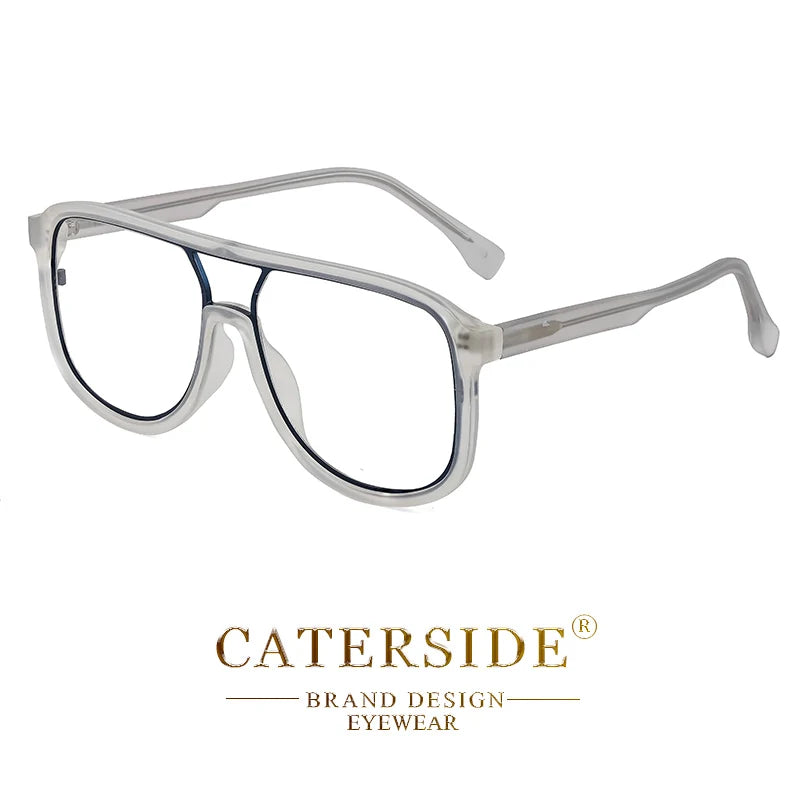 CATERSIDE Fashion Punk Reading Glasses Large Square Frames Design Man Women Casual Optical Frames Ideal Choice for Gifts