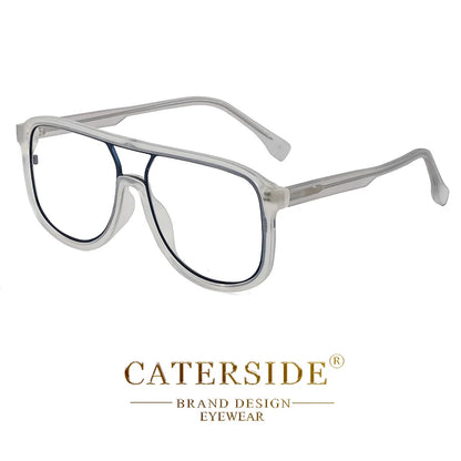 CATERSIDE Fashion Punk Reading Glasses Large Square Frames Design Man Women Casual Optical Frames Ideal Choice for Gifts
