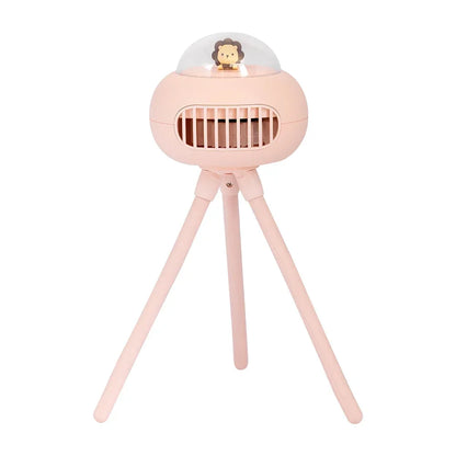 Mini Flexible Air Conditioner 3600mAh USB Chargeable Stroller Cooling Fan 130° Auto Rotation Quiet Wind Handheld for Outdoors
