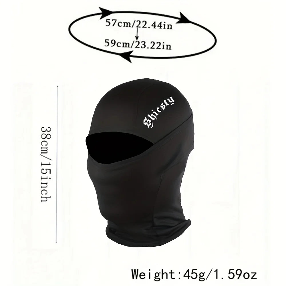 3pcs/2pcs/1pc English Letter Print Men's and Women's Balaclava Single Hole Full Face Neck Protection Mask Suitable for Outdoor