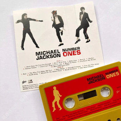King of Pop MJ Michael Jackson Music Tape Number Ones Album Rock With You Cassettes Cosplay Recorder Walkman Car Soundtrakcs Box