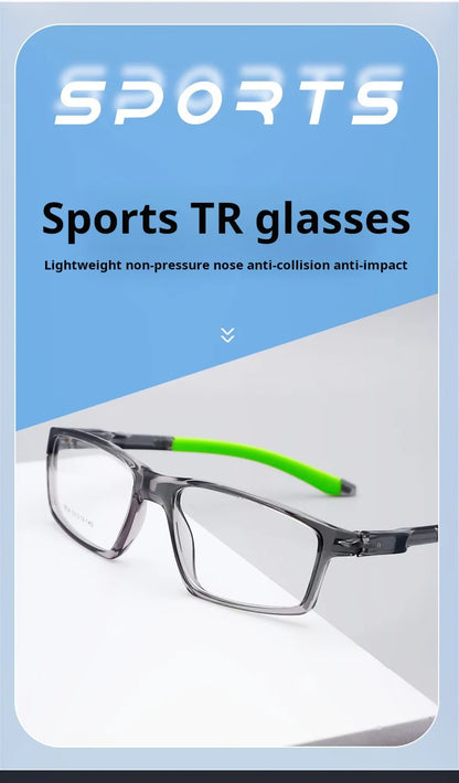 Xbora Sports Anti-blue light Photochromic Myopia Glasses Men Big Size Frame Prescription Glasses Popular Classic Outdoor 9804