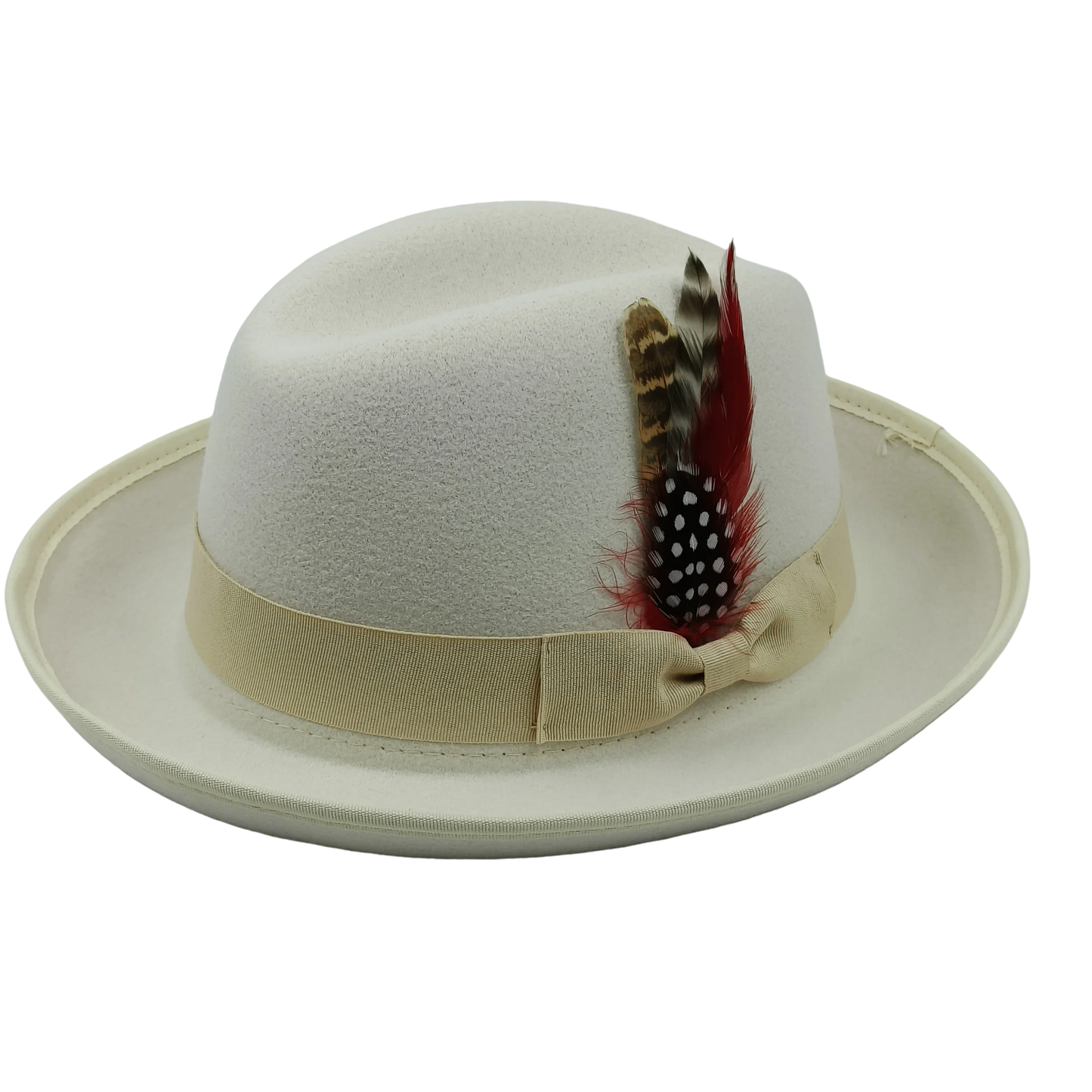 Trilby Men Classic Feather Fedora Hat Simple Women Gentleman Hamburger hat vintage hat Pork Pie Winter Autumn sombrero hombre