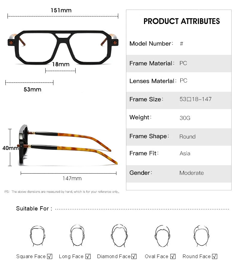 KOCOLIOR Men's Retro Fashion Double Beam Reading Glasses Brand Design Anti Blue Light Photochromic Presbyopia Glasses +0 to +6.0