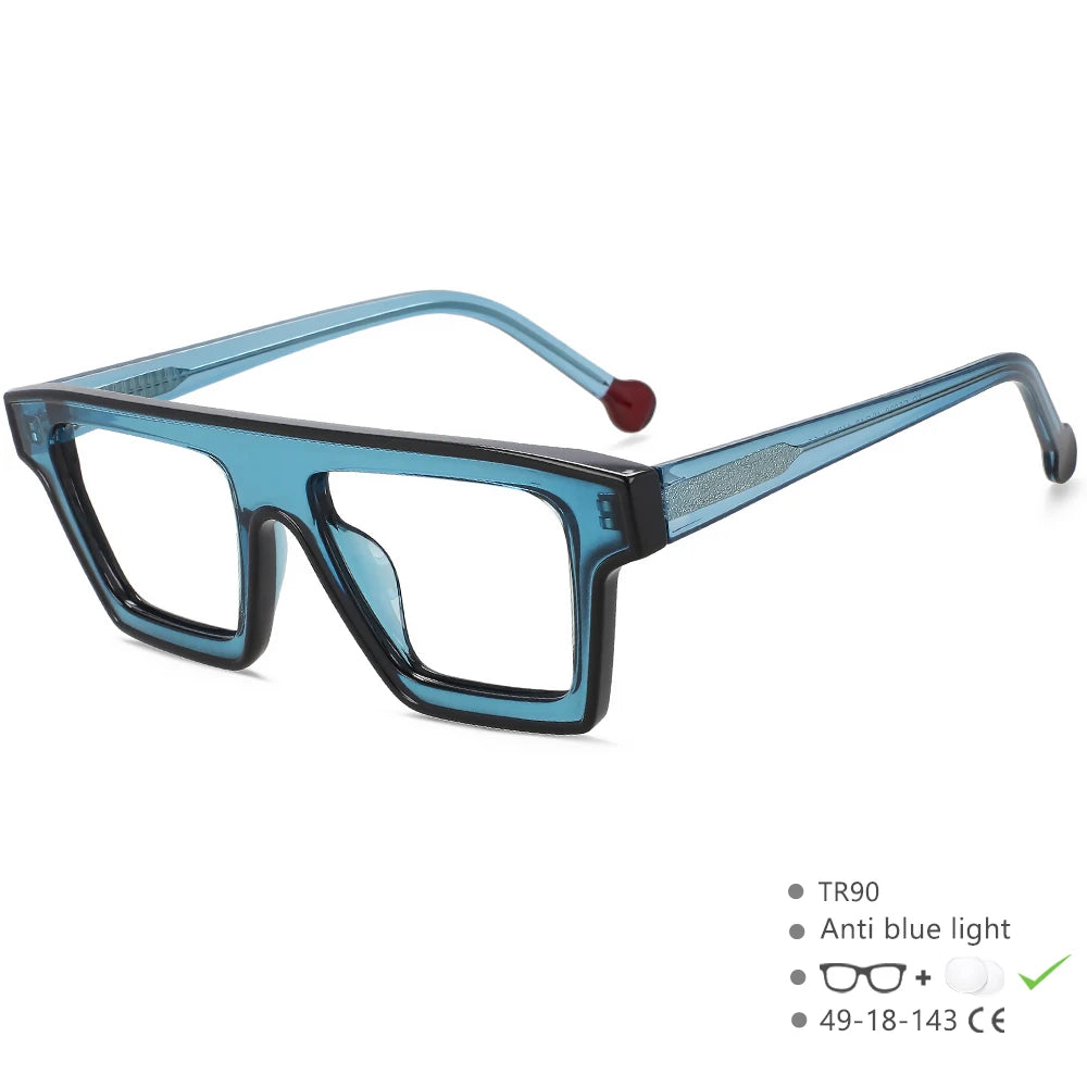 R56012 Oversized Rectangle Reading Glasses +1.00 +2.00 +3.00 Retro Eyeglasses for Hyperopia Glasses Presbyopia Eyeglasses