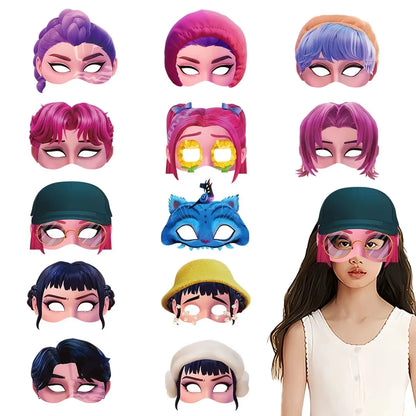 Kpop Demon Hunters Masks Kids Birthday Party Cosplay Party Photography Props Decorations Girls Boys Halloween Party Gifts 3
