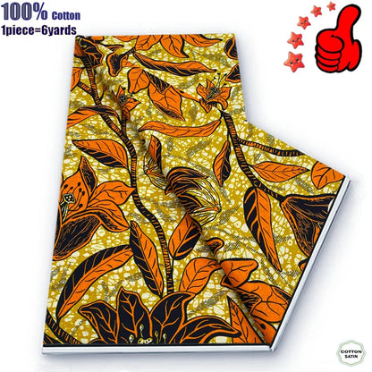 Guaranteed Veritable African Real Wax Prints Fabric Ghana Style Ankara Wax Tissu Pagne 100%Cotton Soft Design Nigeria Wax Fabric