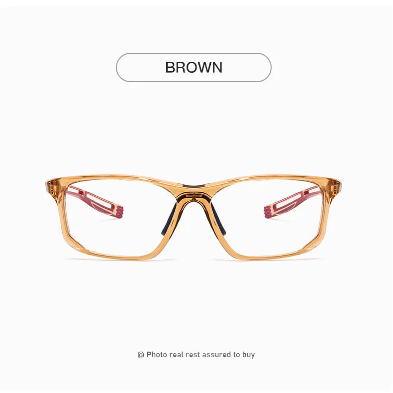 YIMARUILI Ultra-light TR90 Sports Glasses Men and Women Outdoor Cycling Fashion Square Optical Prescription Eyeglasses Frame 300