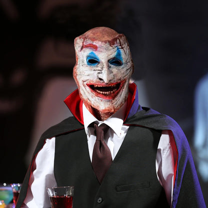 Joker Double Peelable Halloween Mask Latex Creepy Halloween Skull Mask Blood Double Mask for Halloween Costumes Party Decoration