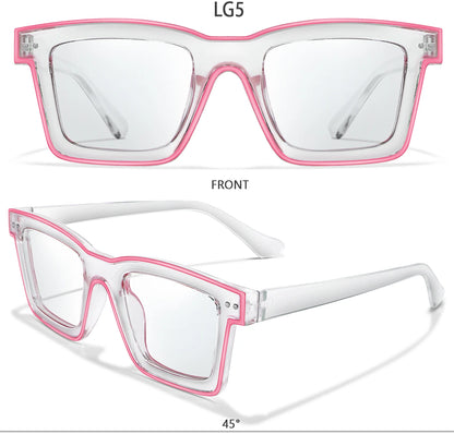3 Pairs Fashion Casual Sunglasses For Women Large Transparent Shades Eyewear Daily Outfit shopping Selfie Hiking Travel Beach