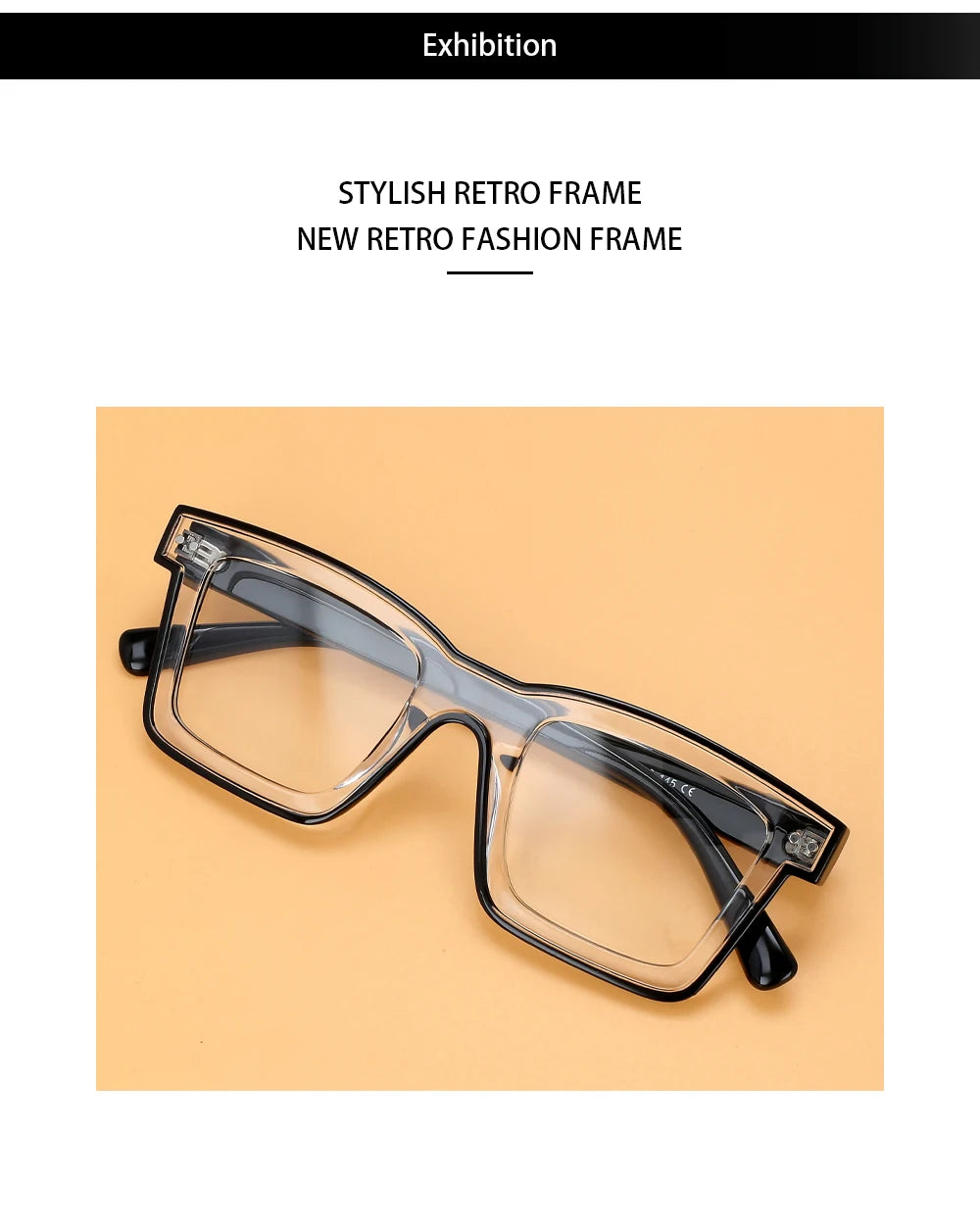 55599 New Fashion Men Brand Designer Glasses for Ladies Anti Blue Retro Square Punk Frame Clear Computer Purple Eyeglasses