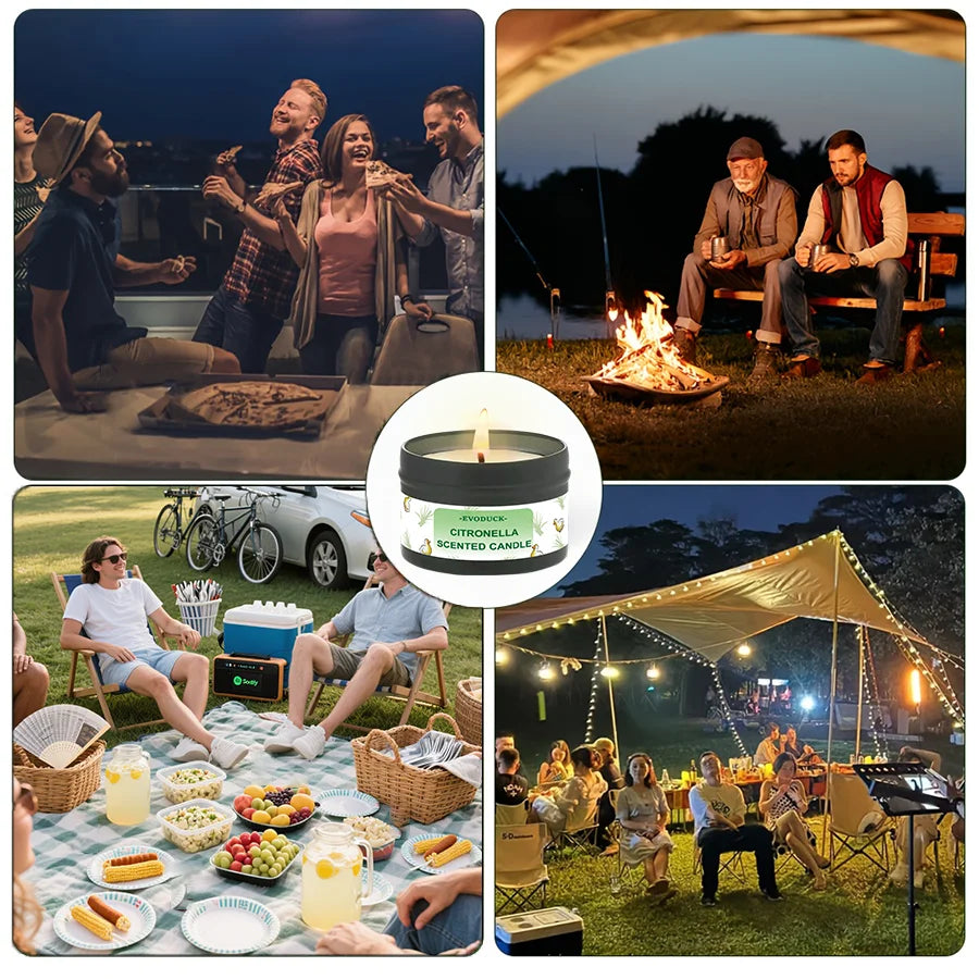 Citronella Candle Outdoor, Fresh Lemongrass Scented Candle for Backyard Patio Garden BBQ Picnic Camping Summer Party Home Decor