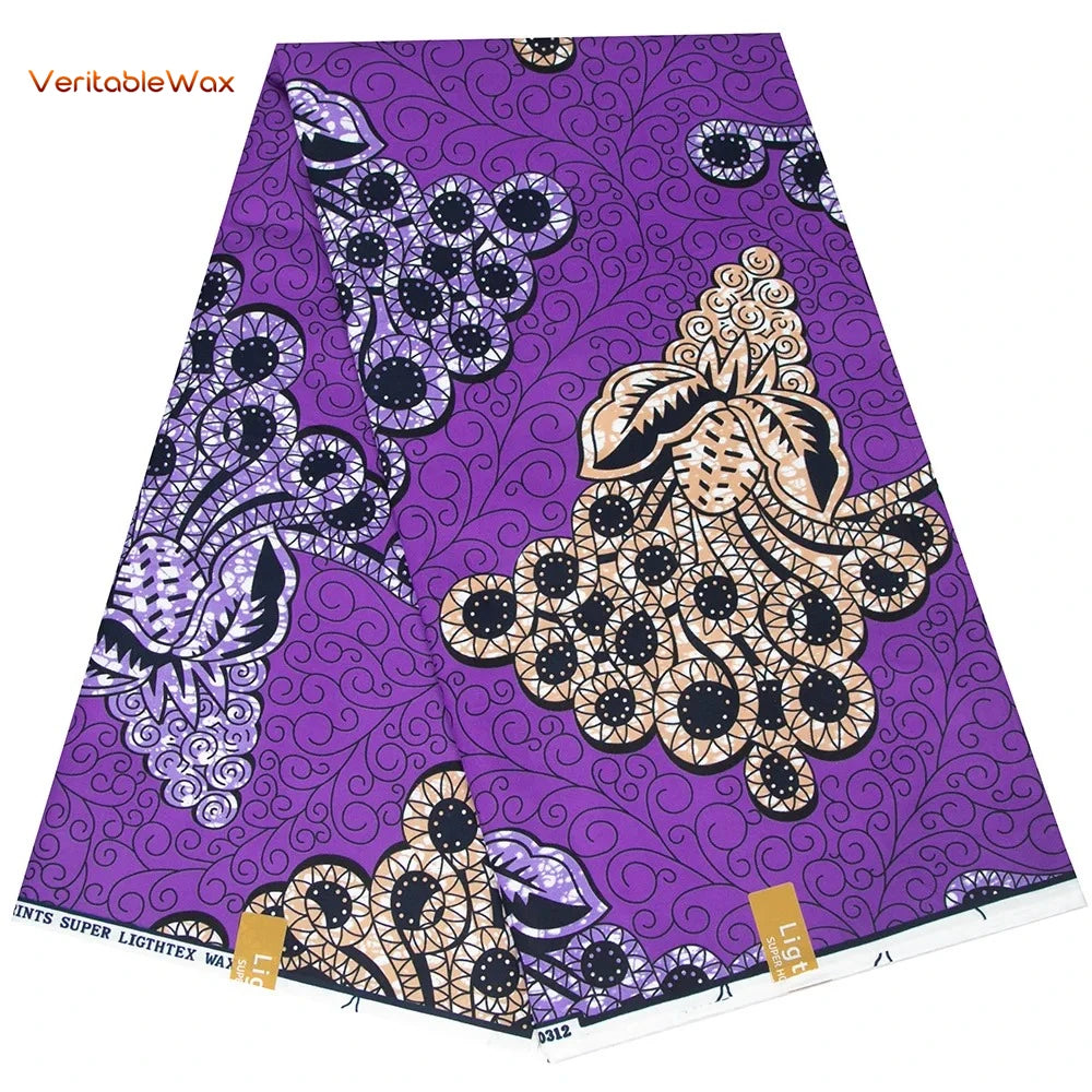 African Ankara Wax Fabric Patchwork Retro Style Double Prints Warp DIY Cloth Sewing Materials Africa Loincloth Polyester Tissu