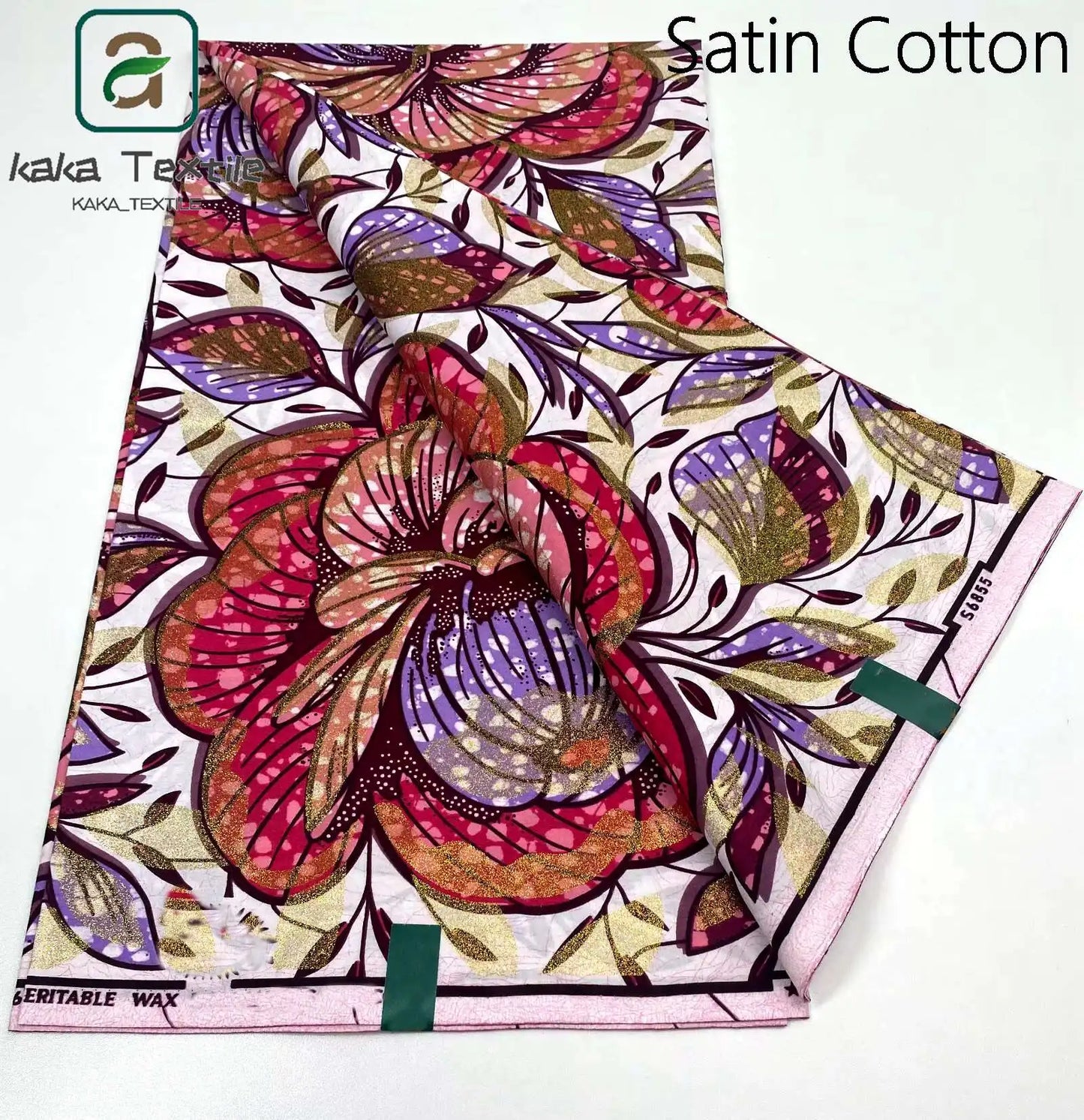 Latest African Grand Golden Wax Fabric Super Good Quality Women Pagne Flash Cotton Prints Batik Ankara Glitter Tissus 6yards