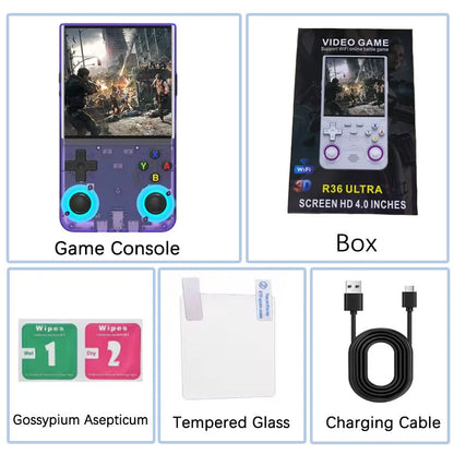 2026 Linux System R36 ULTRA Open Source Video Game Console 4 0inch IPS Handheld Game 64G 20000 Plus Games Retro Pocket Player