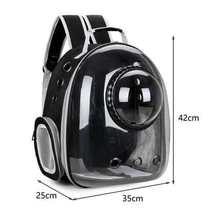 Premium Transparent Breathable SpaceCapsule Pet Backpack Lightweight Portable Carrier Bag for Cats Dogs Travel Outdoor Transport