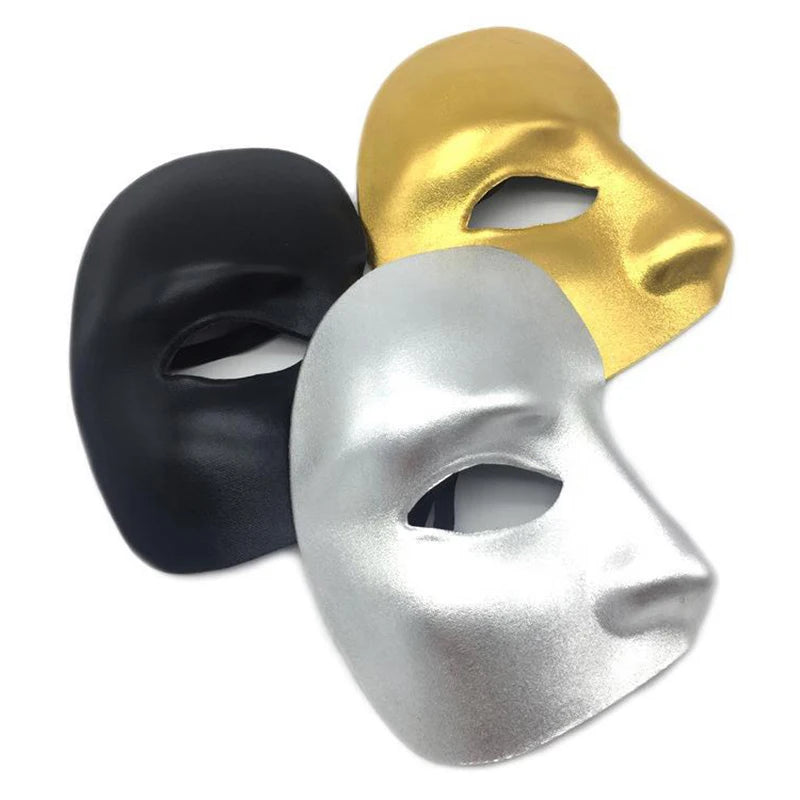 The Phantom Cosplay Half Face Mask Plastic Horror Mask Party Supplies Cosplay Props Festival Accessories