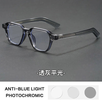 Men's Reading Glasses Blue Light Optical Lenses with Recipe Woman Vintage Tr90 Photochromic Lens Women's Eyeglasses with Frame