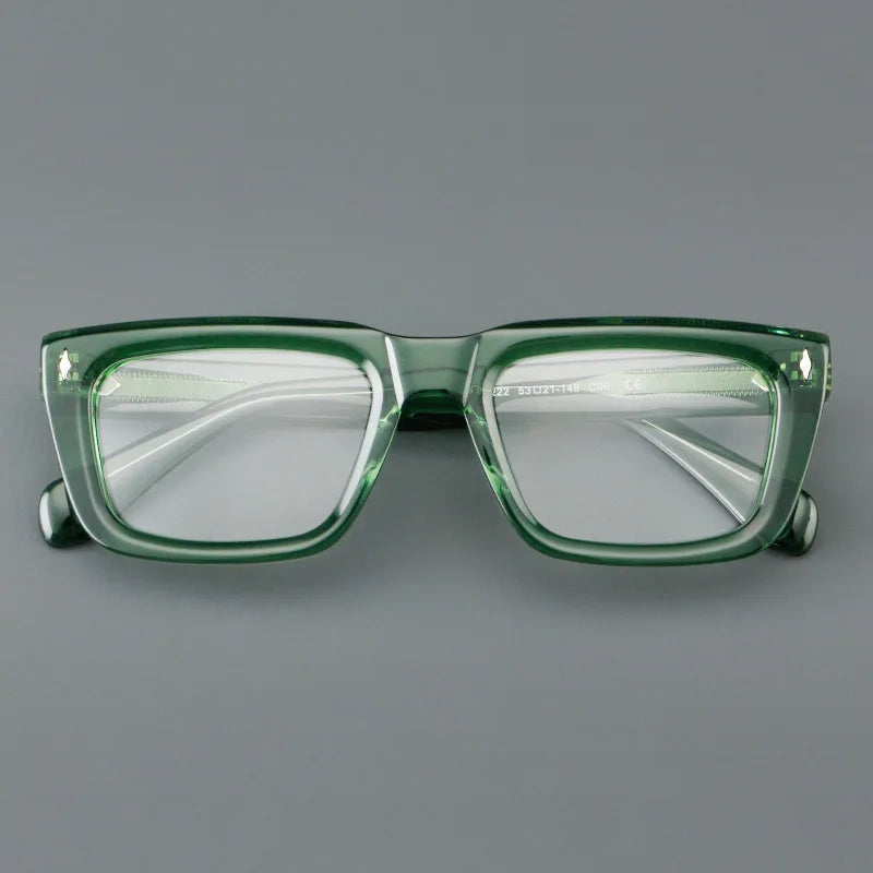 Fashion Thick Frame Acetate Glasses Men Vintage Square Myopia Prescription Eyeglasses Frame Reading Glasses Luxury Brand Eyewear