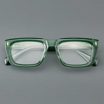 Fashion Thick Frame Acetate Glasses Men Vintage Square Myopia Prescription Eyeglasses Frame Reading Glasses Luxury Brand Eyewear