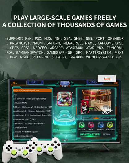 2026 New Coopreme Y7 X7 128G  Linux System 4K Video Game Console TV Box Wireless Controller Retro Game 10000+ Support PSP