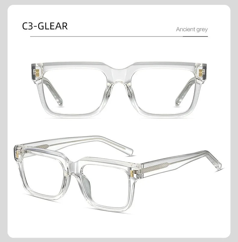 Anti Blue Light Computer Glasses Frame Men Trendy Fashionable Stylish Eyeglasses Classic Spectacles TR90 Eyeglasses for Man