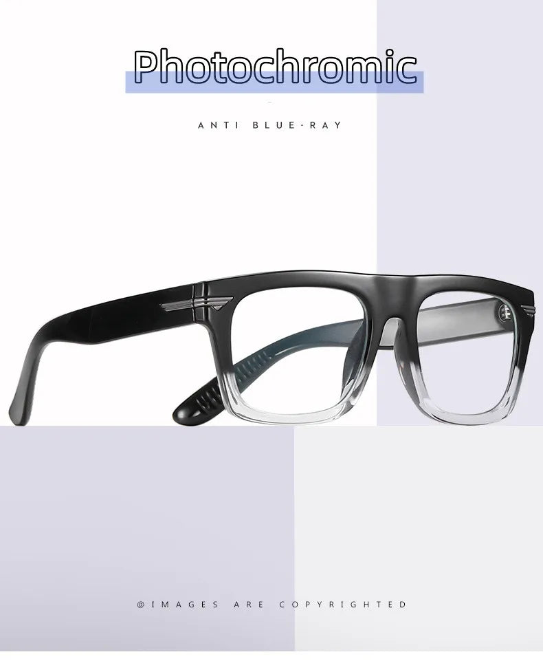 2022 Retro Big Square Frame Designer Reading Glasses Anti Blue Light Computer Eyeglasses Prescription Eyewear Diopters 0 to +6.0